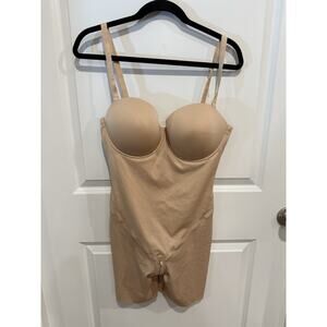SHAPELLX Shapewear Bodysuit U Plunge Corset Underwire Body Shaper Sz Large